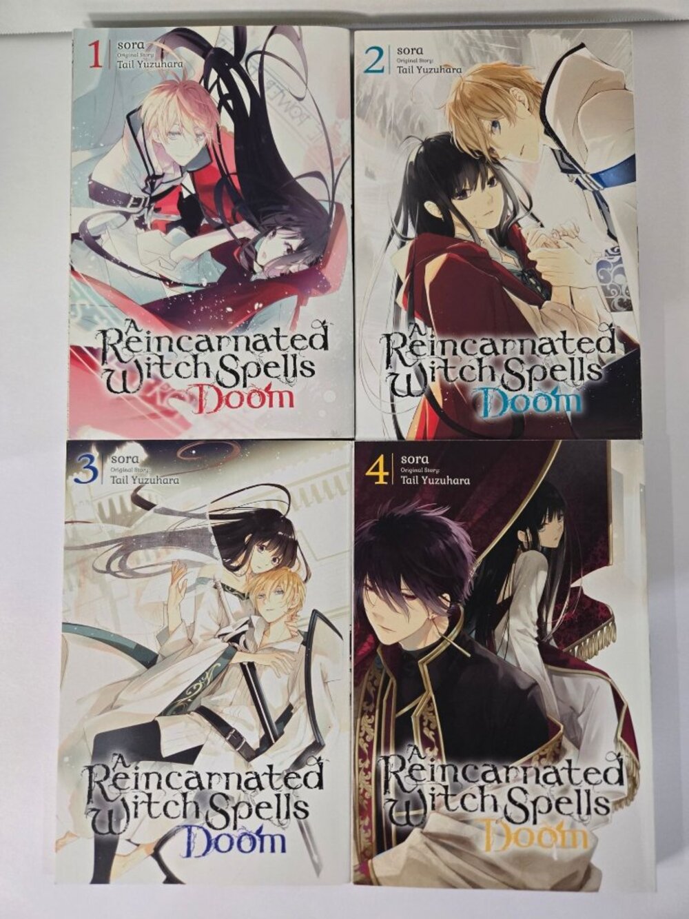 A Reincarnated Witch Spells Doom Vol 1-4 Tail Yuzuhara Manga English Paperback
